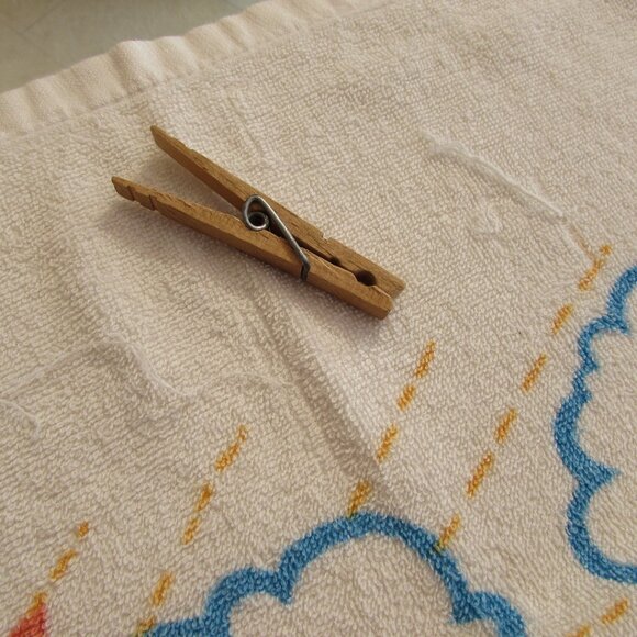 Vintage 1970s "Love is..." Beach Towel 54"x28" HAS WEAR - Picture 8 of 15